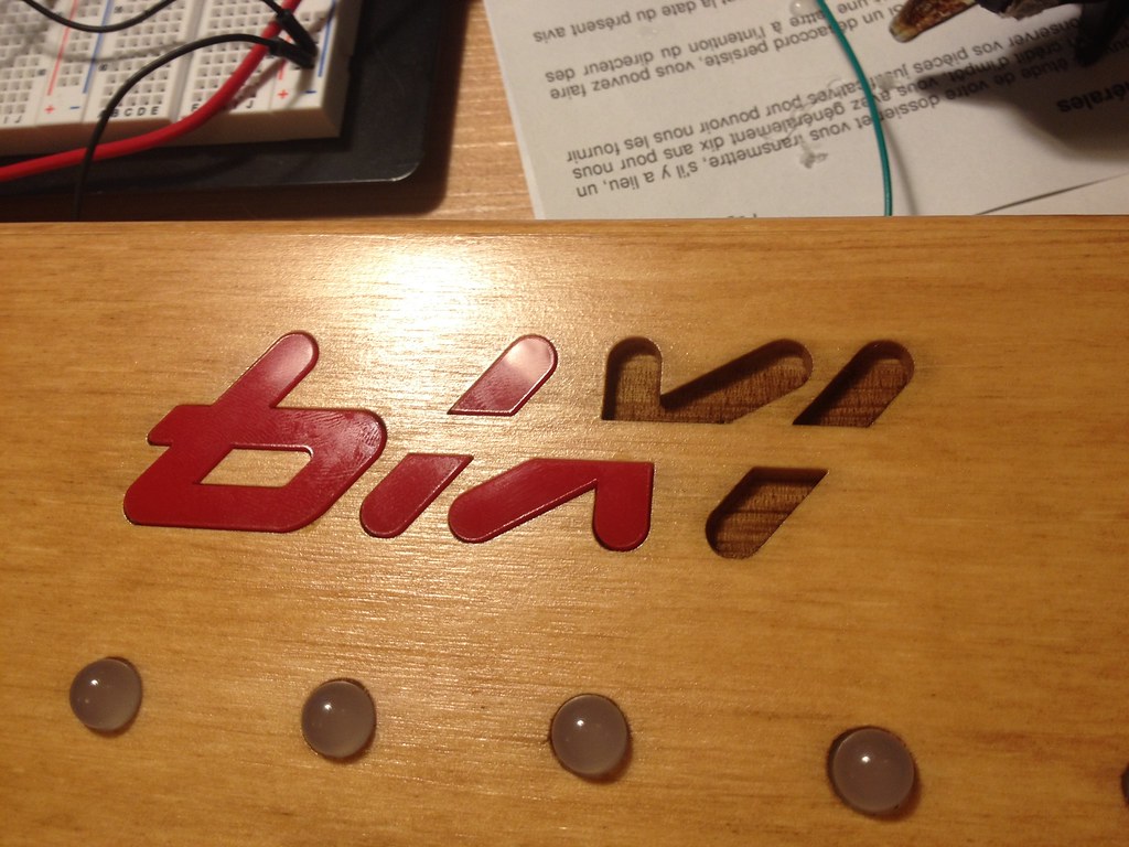 Logo Bixi incrusté dans l'acrylique